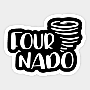 Fournado 4yr old kid design Sticker